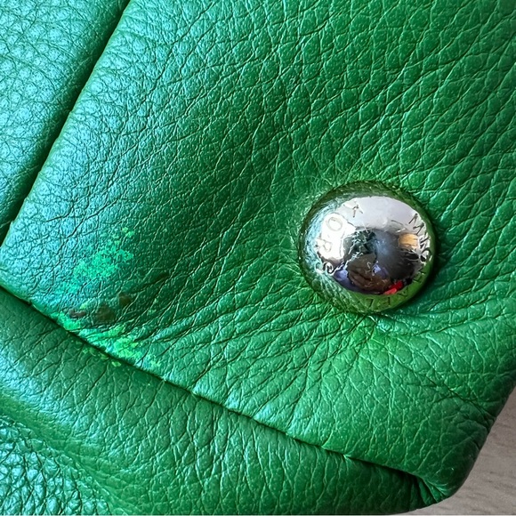 Michael Kors pebbled leather green tote bag EXCELLENT condition - Picture 3 of 16